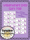 Printable Dinosaur Valentine's Day Card Tag