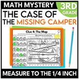 Camping 3rd Grade Math Mystery Measuring to the Quarter Inch Ruler Worksheets