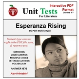 Esperanza Rising Unit Test Interactive PDF Format