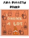 Gnome Fall Bulletin Board Decor