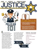 POLICING 101 - Criminal Justice Periodical and Worksheet with Accomm