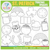 St. Patrick's Day Tracing Image Clip Art