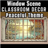 Window Scene: Peaceful Lake View-Book Nook/Bulletin Board/Dramatic Play