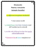 15 DIAMANTE TEMPLATES Includes: bordered, christmas, winter, vday, easter, plain
