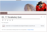 Biology Chapter 11 Vocabulary Quiz | Editable Assessment + Answer Key