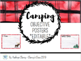 Camping Decor Learning Objectives *EDITABLE*