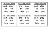 1st grade Journey's Sight Words