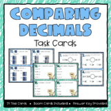 Comparing Decimals Task Cards | Boom Cards also Included | Fourth Grade