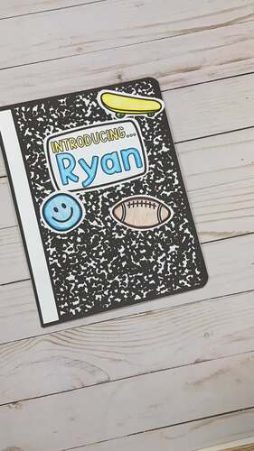 Composition Notebook Back To School Activity Writing | All About Me Craft