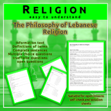 easy RELIGION - The Philosophy of Lebanese Religion (Infotext + Exercises)