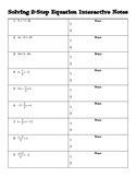 2-Step Equation Interactive Notes