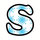 Winter Snowflake Bulletin Board Letters, Alphabet & Numbers
