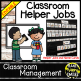 Classroom Helper Jobs (EDITABLE) - Distressed Wood