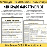 4th Grade Narrative Plot Passages & Questions RL4.1 RL 4.3 NHA Week 1