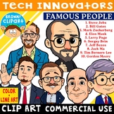 Big Bundle of Tech Innovators (Famous People) Clip Art Set Commercial Use