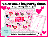 Valentines Day Party & Baby Picture Guess Who Activity Bulletin Board Kit