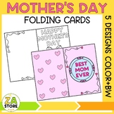 MotherÂ¡Â¯s Day Foldable Cards | Printable Coloring & Craft Activity (BW & Color)