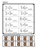 Fall Addition Practice (Color and Black/White Option)