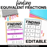 Equivalent Fractions Worksheets Fifth Grade Fraction Review Activity EDITABLE