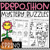 Spring Preposition Worksheets - Preposition Mystery Picture Puzzles