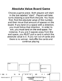 Absolute Value Board Game