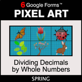 Spring: Dividing Decimals by Whole Numbers - Pixel Art Math | Google Forms