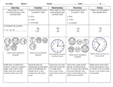 Updated for 2016 SOLs: Grade 3 - Math Spiral Review for Weeks 1-9