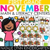 November 1st Grade Centers Low Prep Fall Math and Literacy Centers First Grade