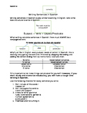 Writing Sentences in Spanish Helper