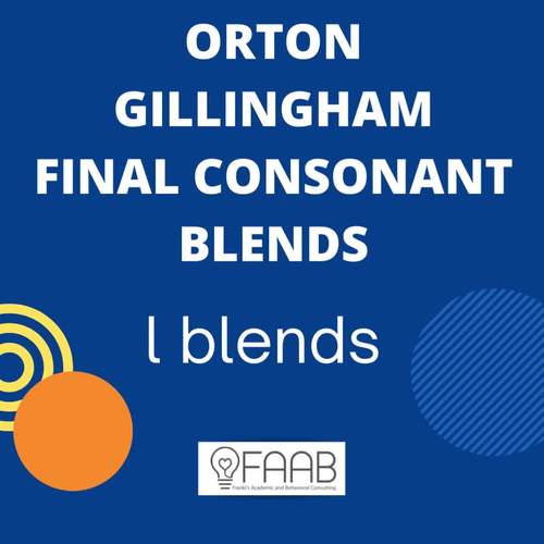 Orton Gillingham-Final Consonant Blends- T Blends- (EBRI)