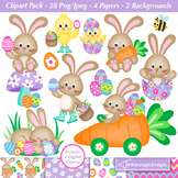 Easter Clipart / Easter Bunny / Easter Chicks / Easter Eggs / Spring (C62)