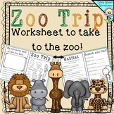 Zoo Trip - A worksheet to Take to the Zoo, Color the Animals, Habitat, Printable