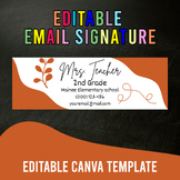 Boho Teacher Email Signature Canva Template - EDITABLE - TPT
