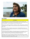 Wilma Mankiller, first female Principle chief of the cherokee nation reading