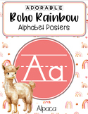 Boho Rainbow Animal Alphabet Primary Lines