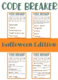 Halloween No Prep Code Breaker/Cryptogram Teletherapy Occupational Therapy