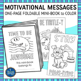 Motivational Messages Foldable Coloring Mini Book