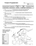 European Geography Quiz