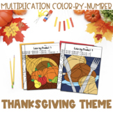 Color-By-Number: Multiplication 2-12 Thanksgiving/Fall 3rd/4th Grade Math