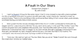 Fault in Our Stars Fiction Excerpt Quiz OLD TEKS