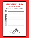 Valentine's Day Acrostic Poems Template