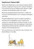 Stephenson's Rocket 1829 Handout
