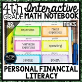 4th Grade Interactive Math Notebook - Personal Financial Literacy -4.10A & 4.10B