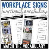 Workplace Signs Functional Vocabulary MATCH THE WORD Worksheets