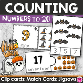 Halloween Matching Numbers to Quantities up to 20 | Number matching puzzles
