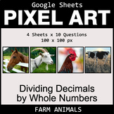 Google Sheets Pixel Art Math - Dividing Decimals by Whole Numbers