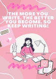 Write and Thrive: Encouraging Growth Mindset Poster for Kids