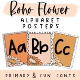 Boho Flower Alphabet Posters