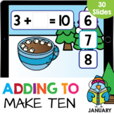 Adding to Make 10 Marshmallows Kindergarten Math Google Slides Digital Resource