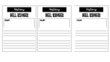 History Bell Ringer Blank Printable